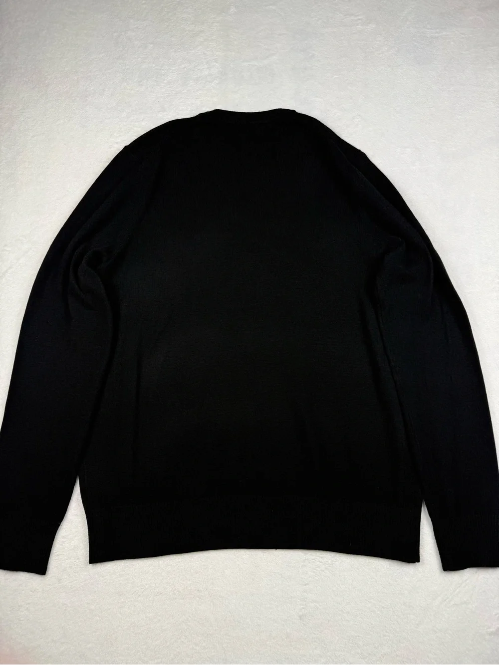 NWT Banana Republic Merino Wool Black V-Neck Sweater - Classic Knit Men's Large